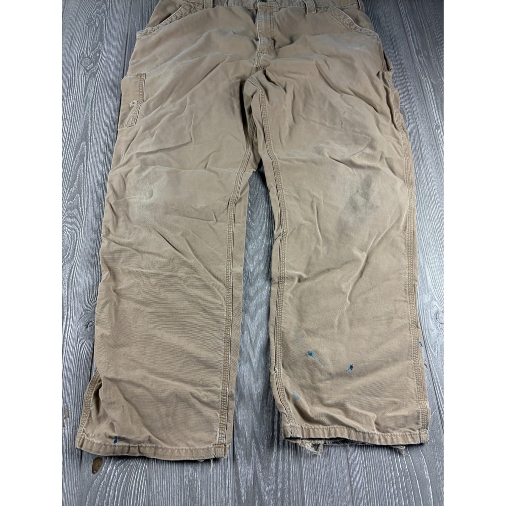 Carhartt Mens Relaxed Fit Tan Khaki Carpenter Pants Size 40 x 31